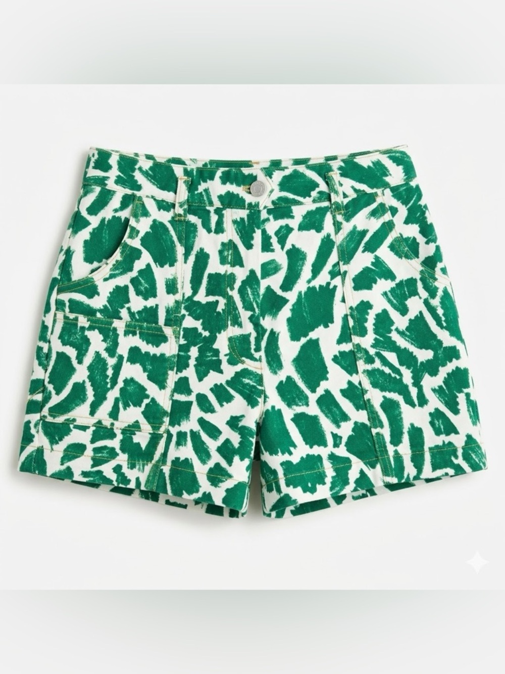 🌿 Paint the Town Green! Mauve by Anthropologie Abstract Shorts 🎨✨